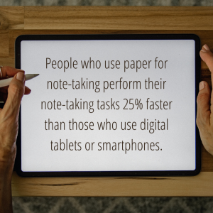 Do people take more written or digital notes